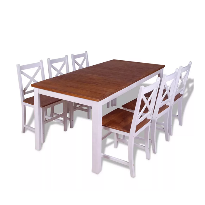 Table et chaises en bois pour salle à manger